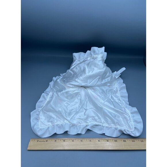 Little Me Baby Snuggle Blanket Pink Lovey Plush Bunny Rattle & Satin Trim - Picture 6 of 9